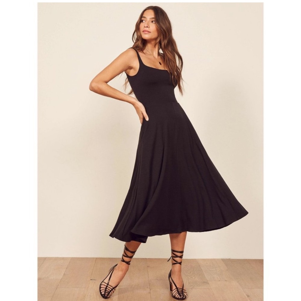 NWT Reformation Mary Fit & Flare Midi Dress